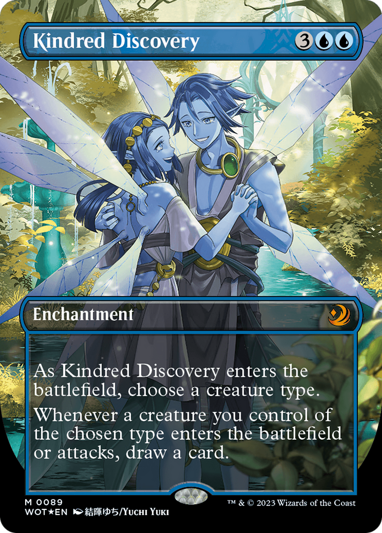 Kindred Discovery (Anime Borderless) (Confetti Foil) [Wilds of Eldraine: Enchanting Tales] | Kessel Run Games Inc. 