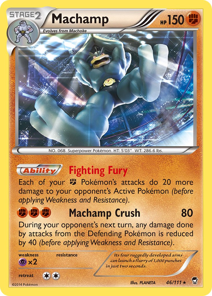 Machamp (46/111) (Cosmos Holo) (Blister Exclusive) [XY: Furious Fists] | Kessel Run Games Inc. 