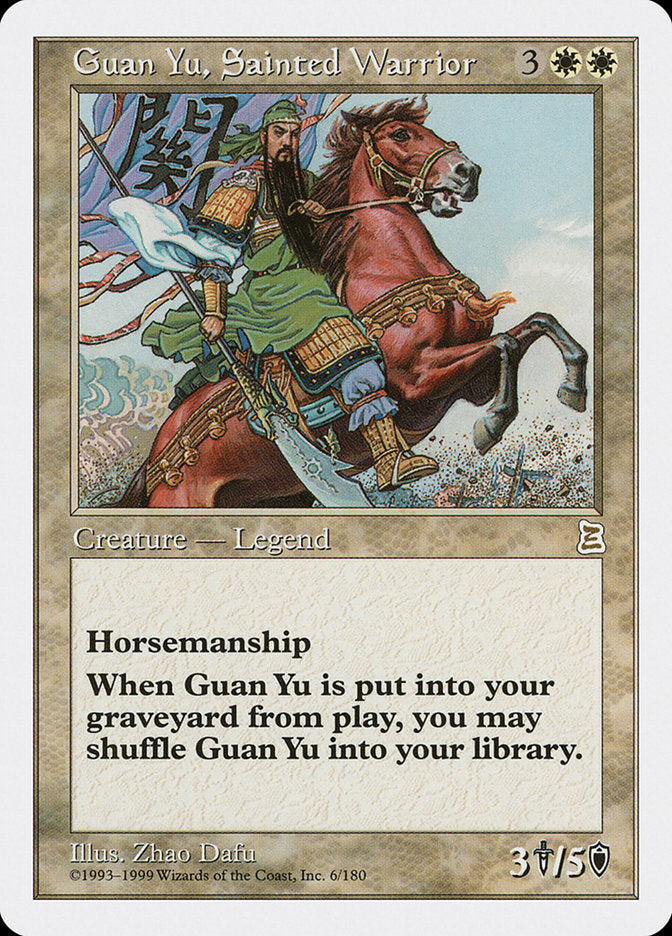 Guan Yu, Sainted Warrior [Portal Three Kingdoms] | Kessel Run Games Inc. 