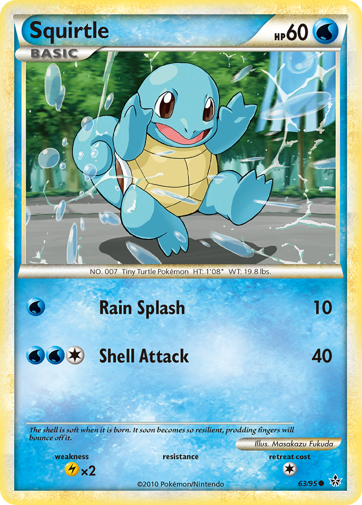 Squirtle (63/95) [HeartGold & SoulSilver: Unleashed] | Kessel Run Games Inc. 