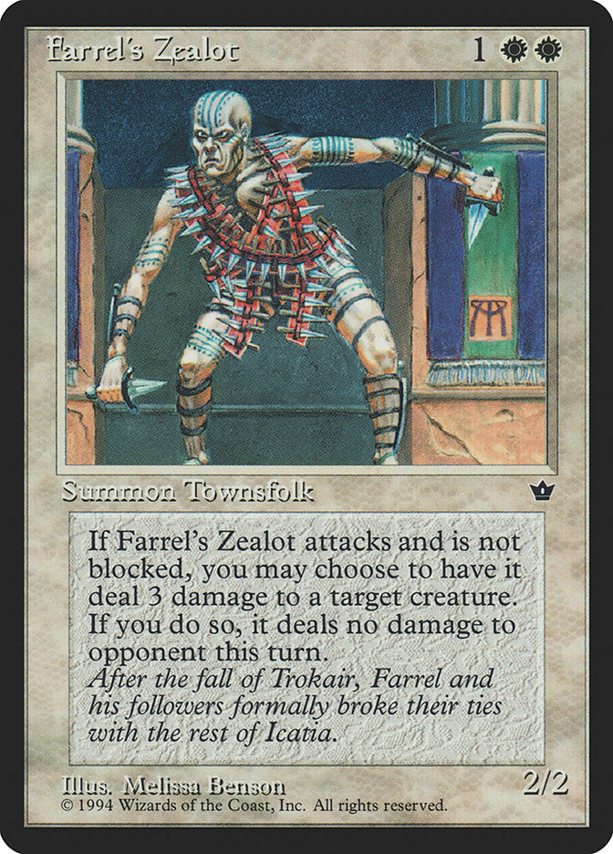 Farrel's Zealot (Melissa A. Benson) [Fallen Empires] | Kessel Run Games Inc. 