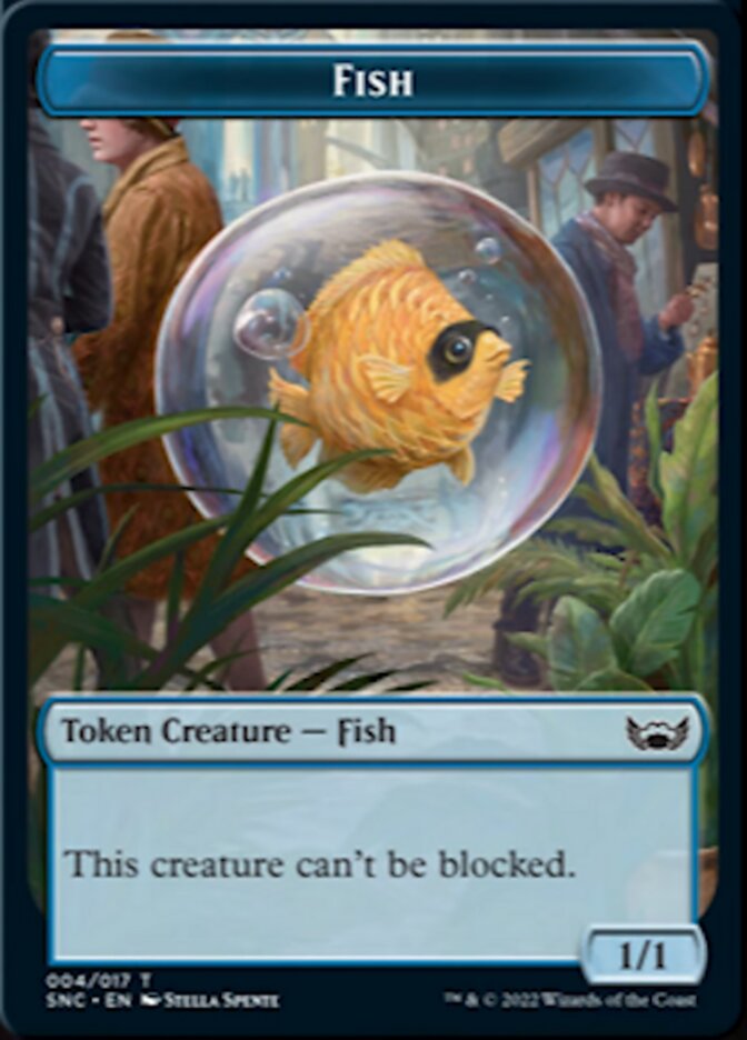 Fish // Citizen Double-Sided Token [Streets of New Capenna Tokens] | Kessel Run Games Inc. 