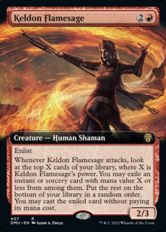 Keldon Flamesage (Extended Art) [Dominaria United] | Kessel Run Games Inc. 