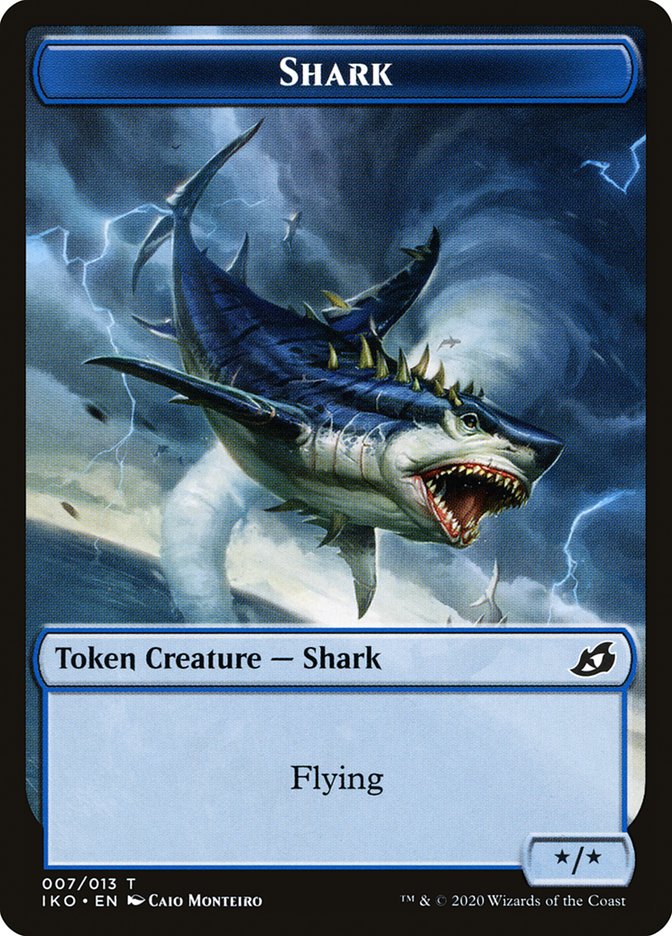 Shark Token [Ikoria: Lair of Behemoths Tokens] | Kessel Run Games Inc. 