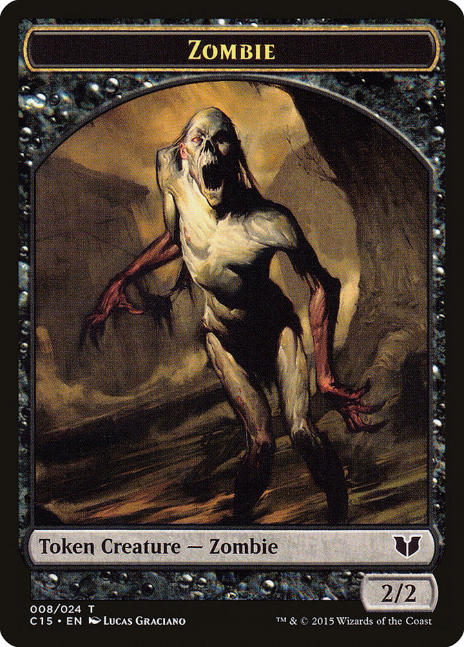 Wolf // Zombie Double-Sided Token [Commander 2015 Tokens] | Kessel Run Games Inc. 