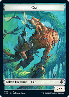 Saproling // Cat Double-Sided Token [Starter Commander Decks] | Kessel Run Games Inc. 