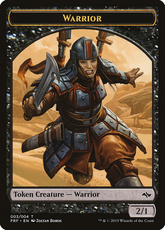 Warrior Token [Fate Reforged Tokens] | Kessel Run Games Inc. 