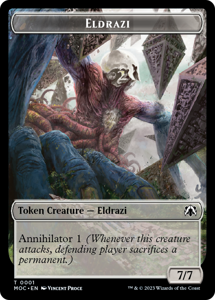 Goblin // Eldrazi Double-Sided Token [March of the Machine Commander Tokens] | Kessel Run Games Inc. 