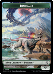 Soldier // Dinosaur Double-Sided Token [March of the Machine Tokens] | Kessel Run Games Inc. 