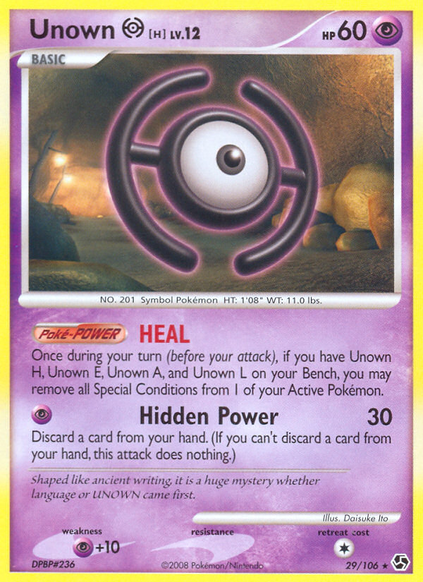 Unown H (29/106) [Diamond & Pearl: Great Encounters] | Kessel Run Games Inc. 