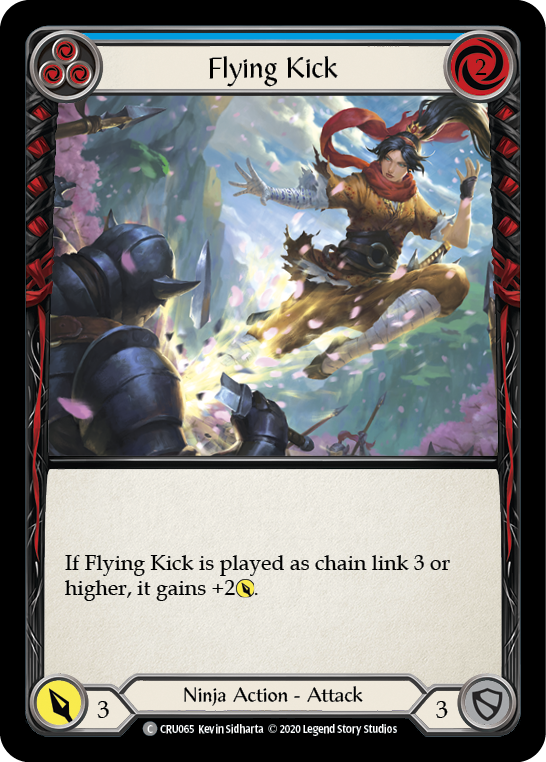 Flying Kick (Blue) [CRU065] (Crucible of War)  1st Edition Normal | Kessel Run Games Inc. 