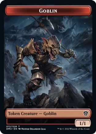 Zombie Knight // Goblin Double-Sided Token [Dominaria United Commander Tokens] | Kessel Run Games Inc. 