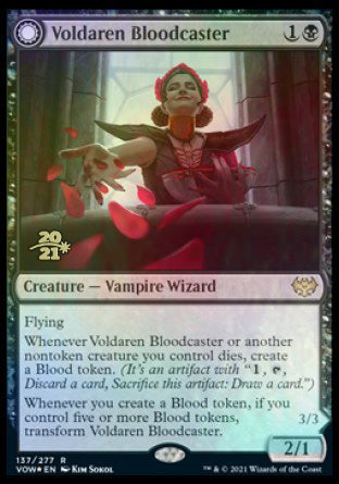 Voldaren Bloodcaster // Bloodbat Summoner [Innistrad: Crimson Vow Prerelease Promos] | Kessel Run Games Inc. 
