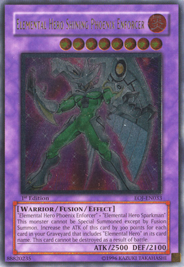 Elemental Hero Shining Phoenix Enforcer [EOJ-EN033] Ultimate Rare | Kessel Run Games Inc. 