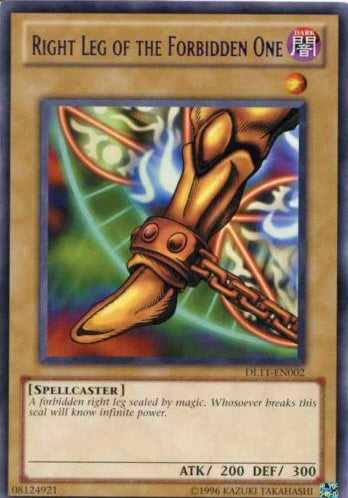 Right Leg of the Forbidden One (Red) [DL11-EN002] Rare | Kessel Run Games Inc. 