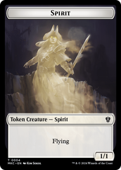 Spirit // Phyrexian Germ Double-Sided Token [Murders at Karlov Manor Commander Tokens] | Kessel Run Games Inc. 