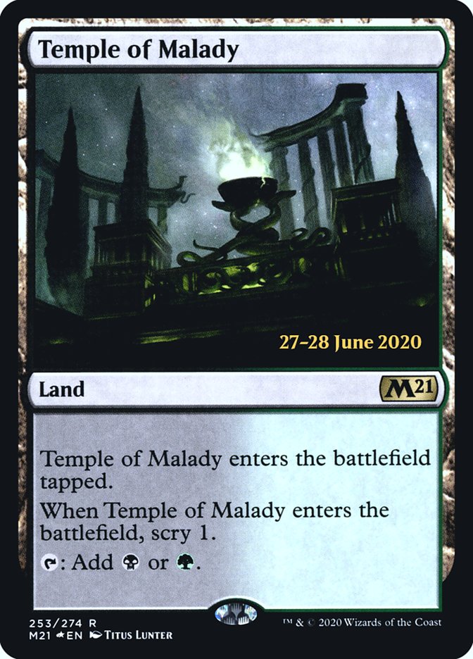 Temple of Malady [Core Set 2021 Prerelease Promos] | Kessel Run Games Inc. 