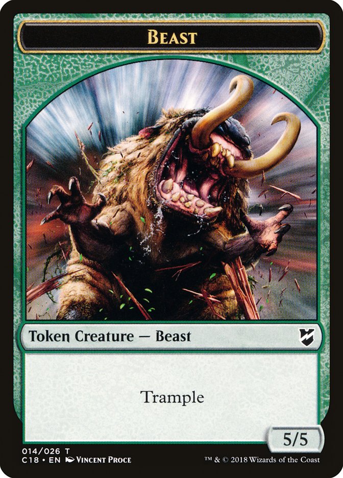 Beast Token (014/026) [Commander 2018 Tokens] | Kessel Run Games Inc. 