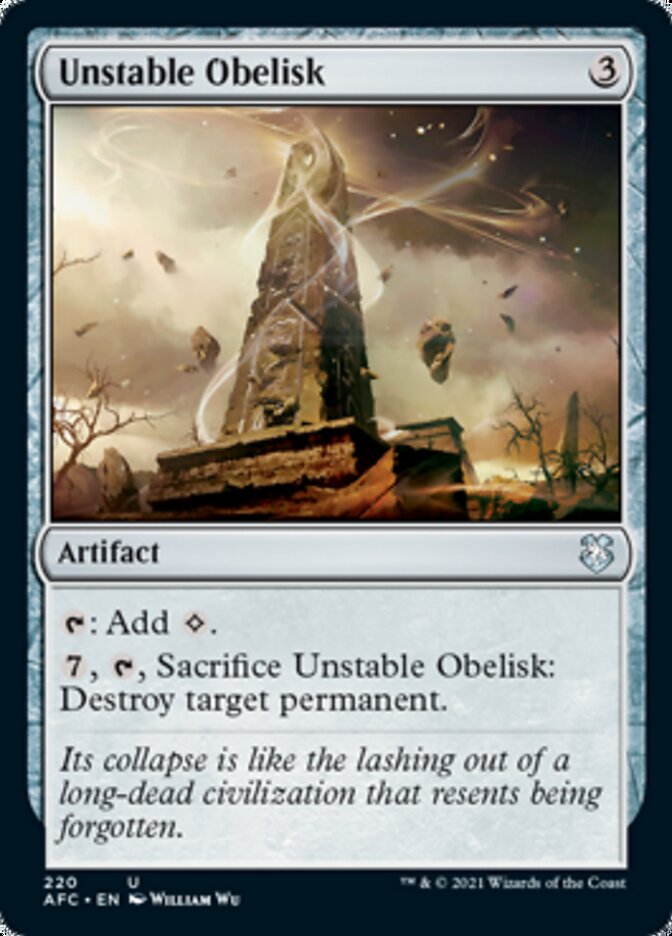 Unstable Obelisk [Dungeons & Dragons: Adventures in the Forgotten Realms Commander] | Kessel Run Games Inc. 