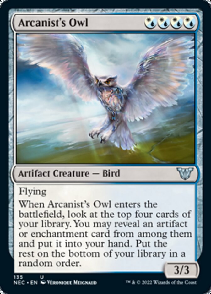 Arcanist's Owl [Kamigawa: Neon Dynasty Commander] | Kessel Run Games Inc. 