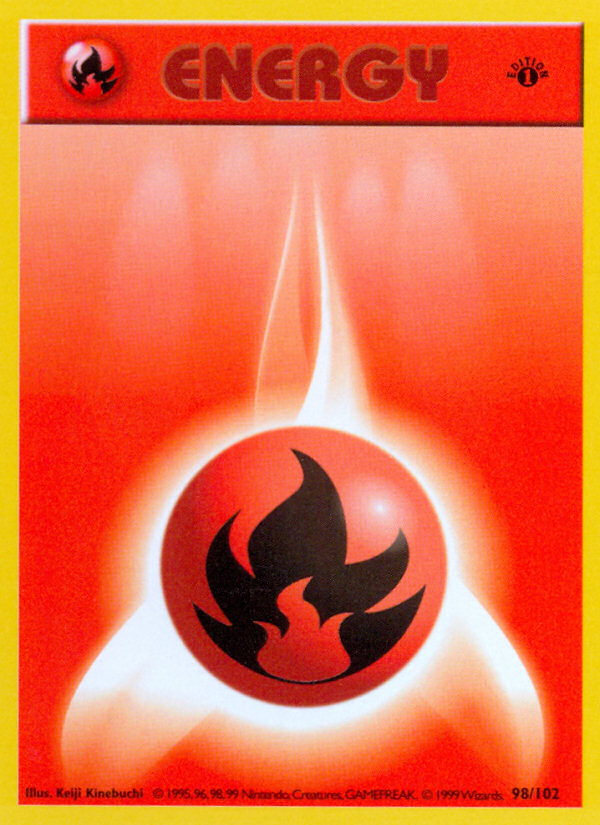 Fire Energy (98/102) (Shadowless) [Base Set 1st Edition] | Kessel Run Games Inc. 
