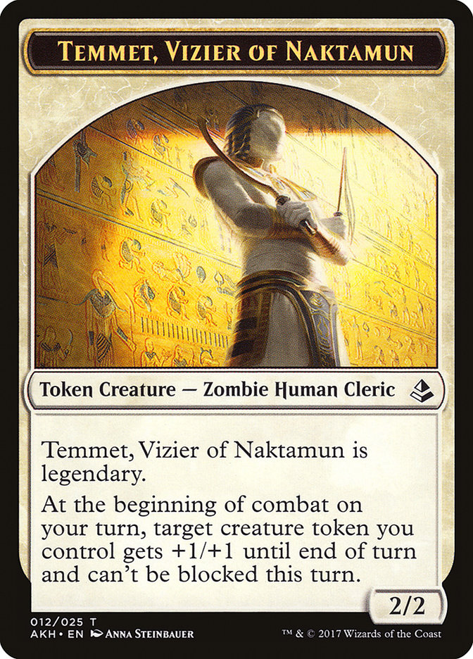 Temmet, Vizier of Naktamun Token [Amonkhet Tokens] | Kessel Run Games Inc. 
