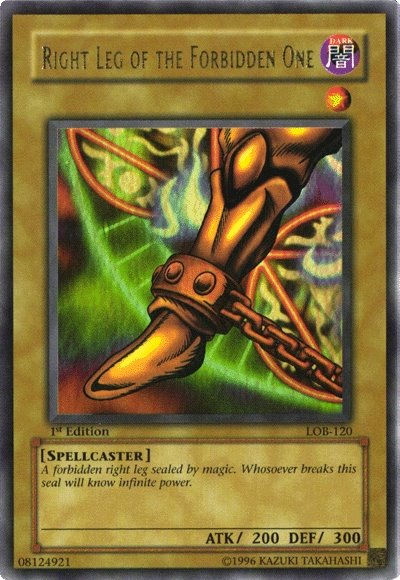 Right Leg of the Forbidden One [LOB-120] Ultra Rare | Kessel Run Games Inc. 