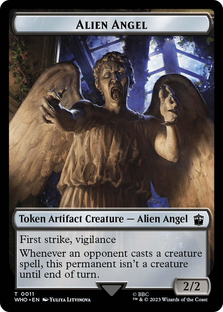 Alien Angel // Mark of the Rani Double-Sided Token [Doctor Who Tokens] | Kessel Run Games Inc. 