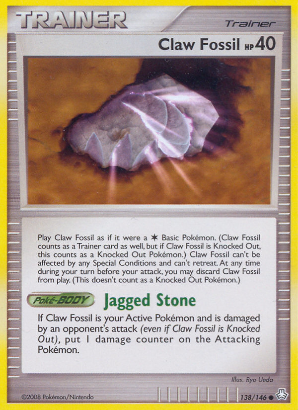 Claw Fossil (138/146) [Diamond & Pearl: Legends Awakened] | Kessel Run Games Inc. 