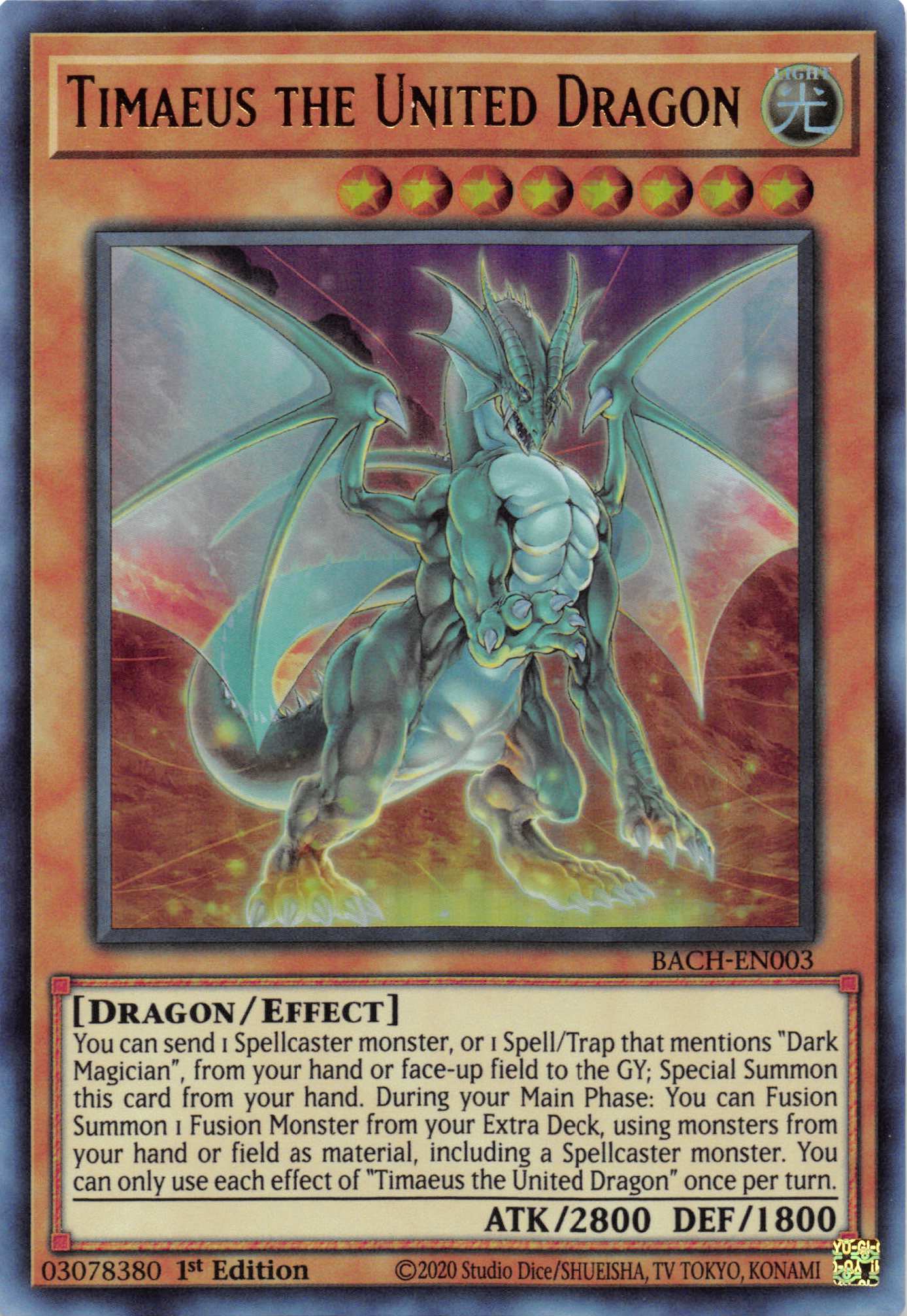 Timaeus the United Dragon [BACH-EN003] Ultra Rare | Kessel Run Games Inc. 