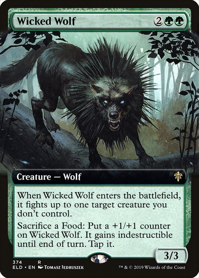 Wicked Wolf (Extended Art) [Throne of Eldraine] | Kessel Run Games Inc. 