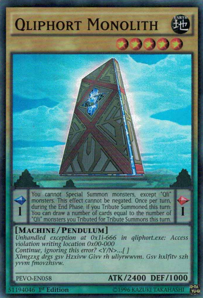 Qliphort Monolith [PEVO-EN058] Super Rare | Kessel Run Games Inc. 