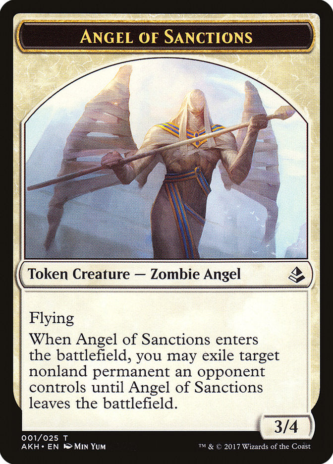 Angel of Sanctions Token [Amonkhet Tokens] | Kessel Run Games Inc. 
