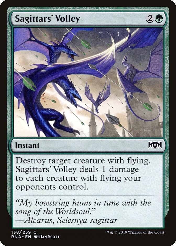 Sagittars' Volley [Ravnica Allegiance] | Kessel Run Games Inc. 