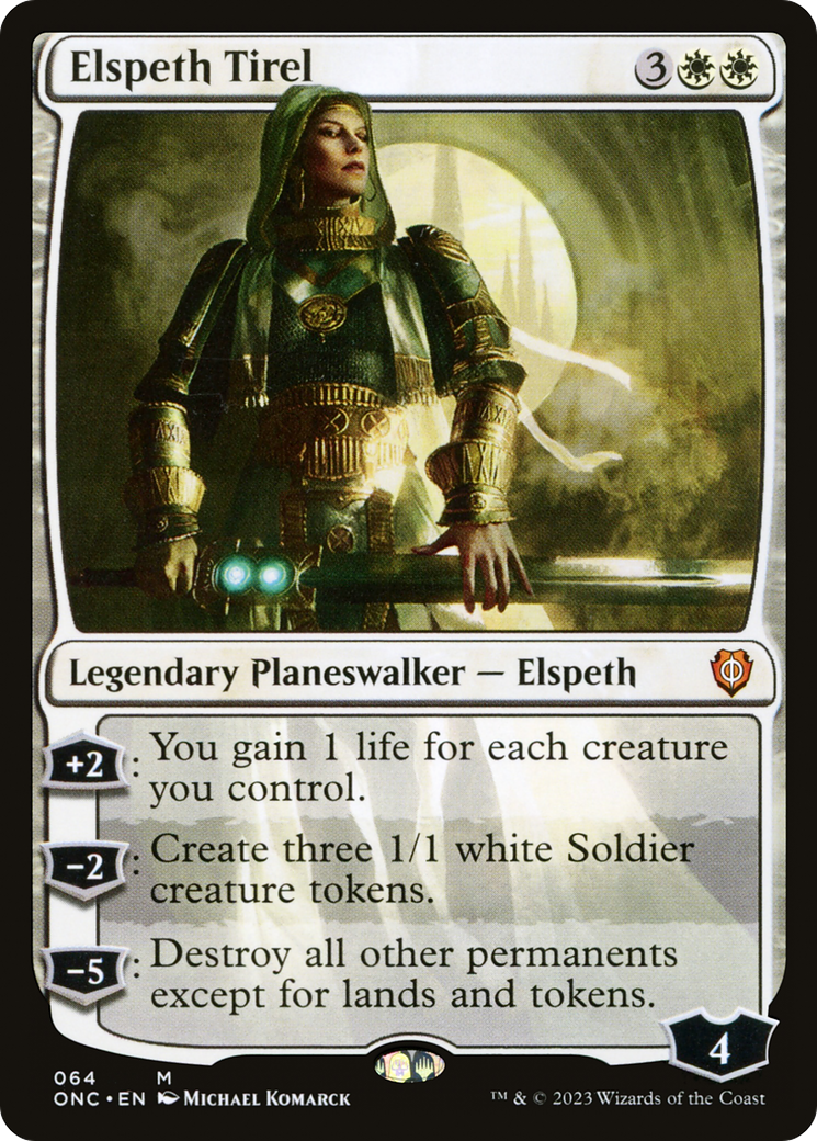 Elspeth Tirel [Phyrexia: All Will Be One Commander] | Kessel Run Games Inc. 
