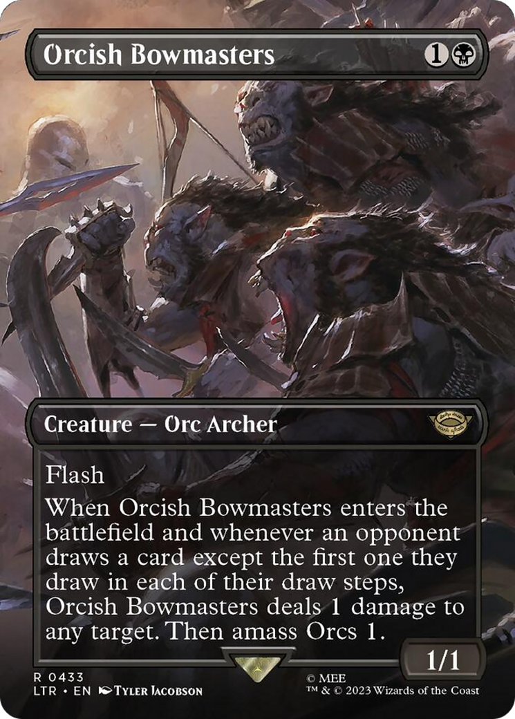 Orcish Bowmasters (Borderless Alternate Art) [The Lord of the Rings: Tales of Middle-Earth] | Kessel Run Games Inc. 