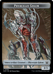 Phyrexian Golem // Construct Double-Sided Token [March of the Machine Commander Tokens] | Kessel Run Games Inc. 