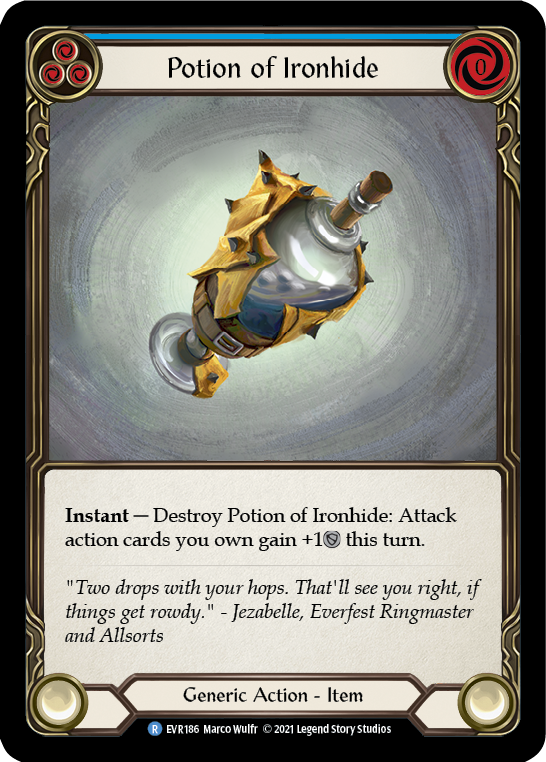 Potion of Ironhide [EVR186] (Everfest)  1st Edition Cold Foil | Kessel Run Games Inc. 
