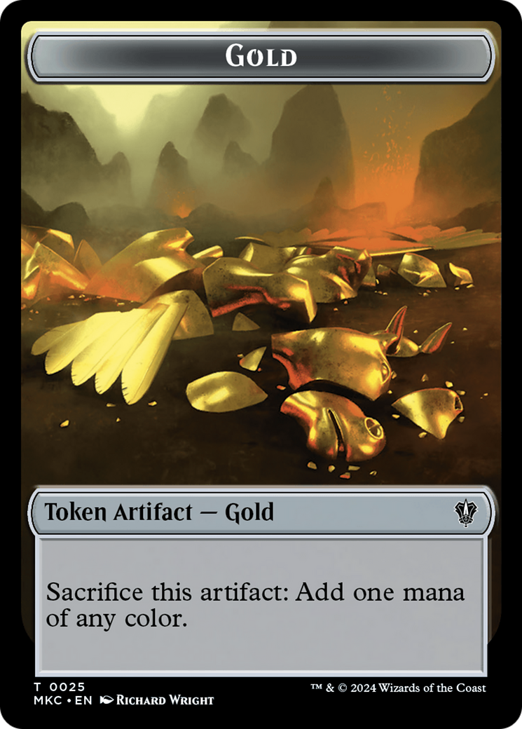 Gold // The Monarch Double-Sided Token [Murders at Karlov Manor Commander Tokens] | Kessel Run Games Inc. 