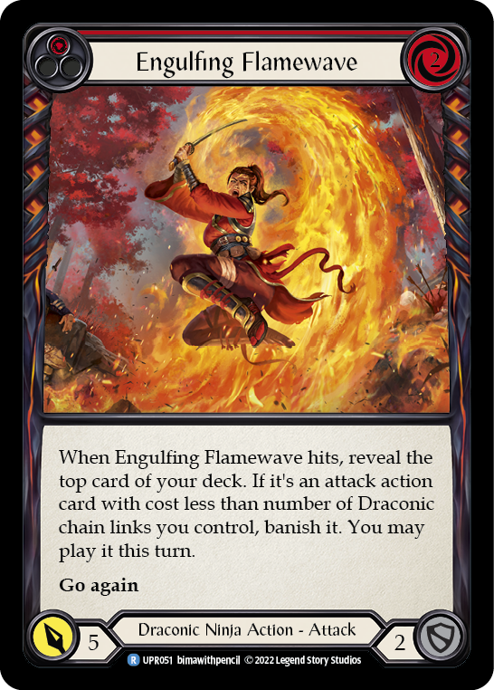 Engulfing Flamewave (Red) [UPR051] (Uprising)  Rainbow Foil | Kessel Run Games Inc. 