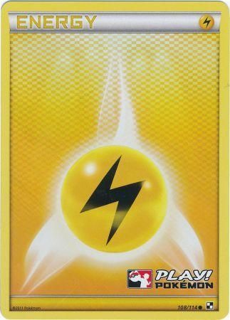 Lightning Energy (108/114) (Play Pokemon Promo) [Black & White: Base Set] | Kessel Run Games Inc. 