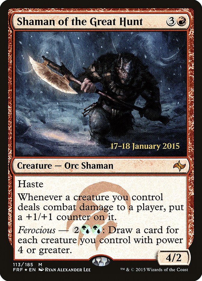Shaman of the Great Hunt [Fate Reforged Prerelease Promos] | Kessel Run Games Inc. 