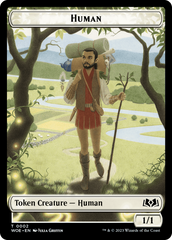 Human // Food (0010) Double-Sided Token [Wilds of Eldraine Tokens] | Kessel Run Games Inc. 