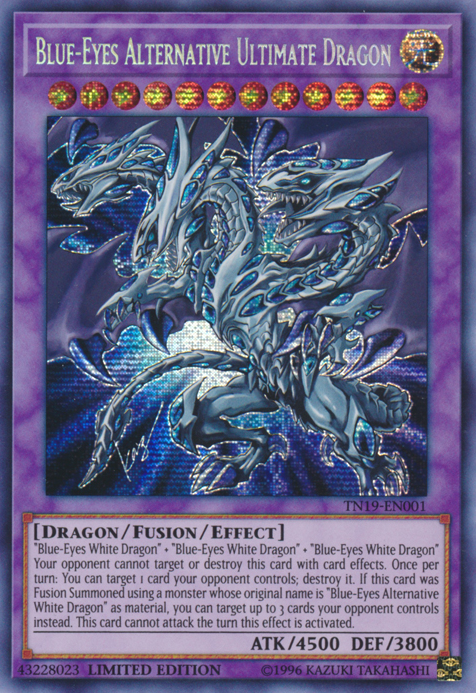 Blue-Eyes Alternative Ultimate Dragon [TN19-EN001] Prismatic Secret Rare | Kessel Run Games Inc. 