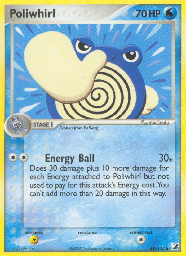 Poliwhirl (68/115) [EX: Unseen Forces] | Kessel Run Games Inc. 