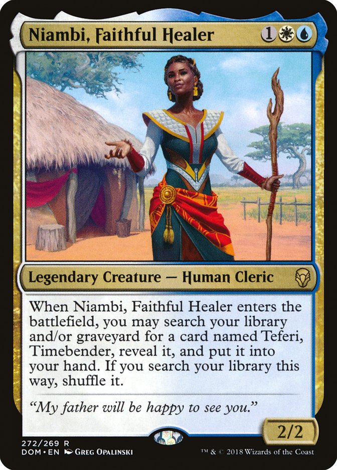 Niambi, Faithful Healer [Dominaria] | Kessel Run Games Inc. 