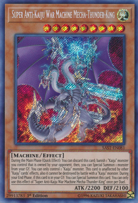 Super Anti-Kaiju War Machine Mecha-Thunder-King [SAST-EN081] Secret Rare | Kessel Run Games Inc. 