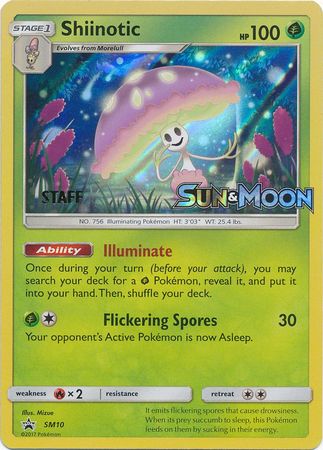 Shiinotic (SM10) (Staff Prerelease Promo) [Sun & Moon: Black Star Promos] | Kessel Run Games Inc. 