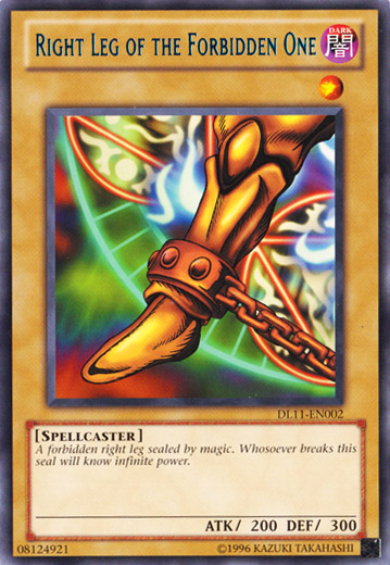 Right Leg of the Forbidden One (Blue) [DL11-EN002] Rare | Kessel Run Games Inc. 