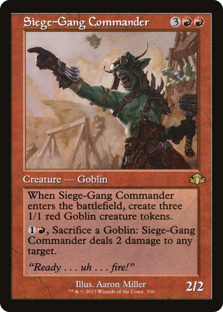 Siege-Gang Commander (Retro) [Dominaria Remastered] | Kessel Run Games Inc. 